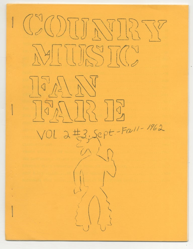 Item #394654 [Zine]: Country Music Fan Fare - Vol. 3, #3, Sept-Fall-1962. Hazel Ann BATES.