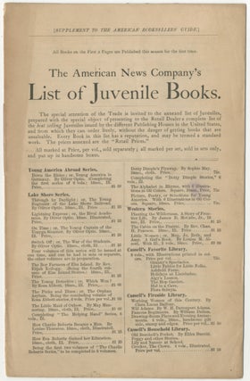 Item #394832 Supplement of the American Booksellers' Guide: The American News Company's List of...