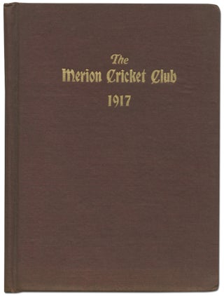 Item #394940 The Merion Cricket Club: Charter, By-Laws, Officers and Members 1917