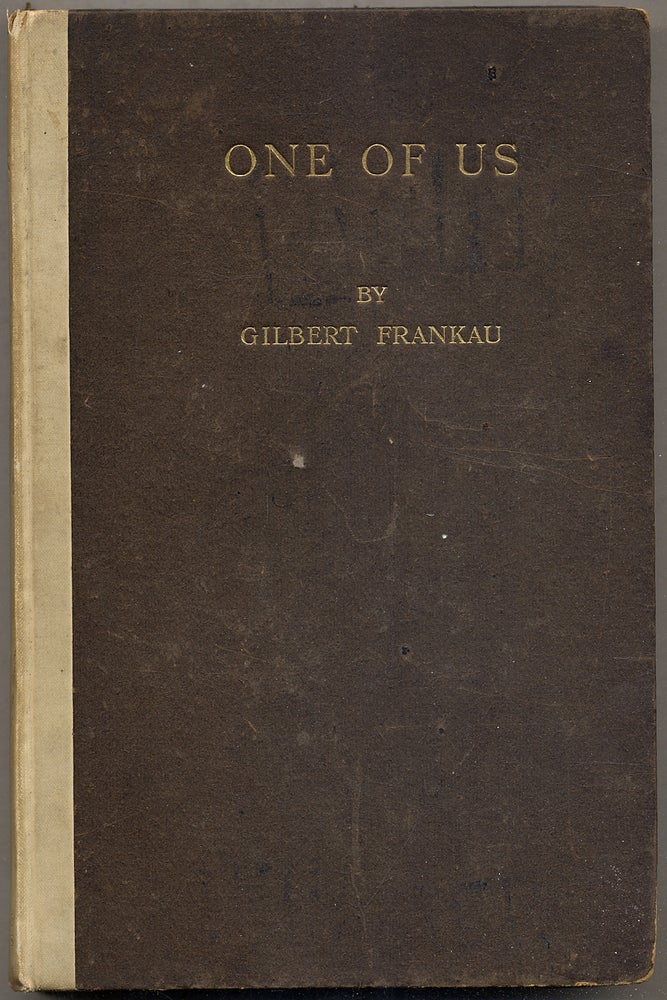 Item #395163 One of Us: A Novel in Verse. Gilbert FRANKAU.