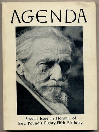 Item #395178 Agenda: Special Issue in Honour of Ezra Pound's Eighty-Fifth Birthday:...