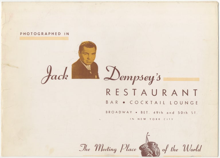 Item #395319 Souvenir Photo Inscribed and Signed by Dempsey. Jack DEMPSEY.