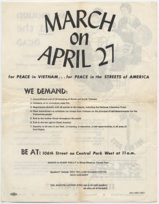 [Flyer]: March on April 27 for Peace in Vietnam...for Peace in the Streets of America. We Demand...