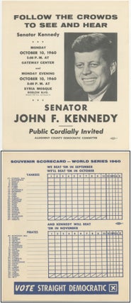 Item #396725 [Broadside Scorecard]: Follow the Crowds to See and Hear Senator John F. Kennedy......