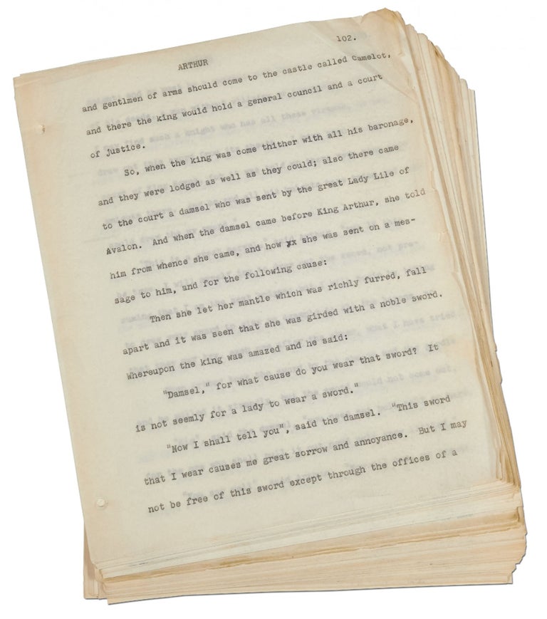 Item #397783 [Typescript Partial Manuscript]: Arthur [published as "The Acts of King Arthur and His Noble Knights"]. John STEINBECK.