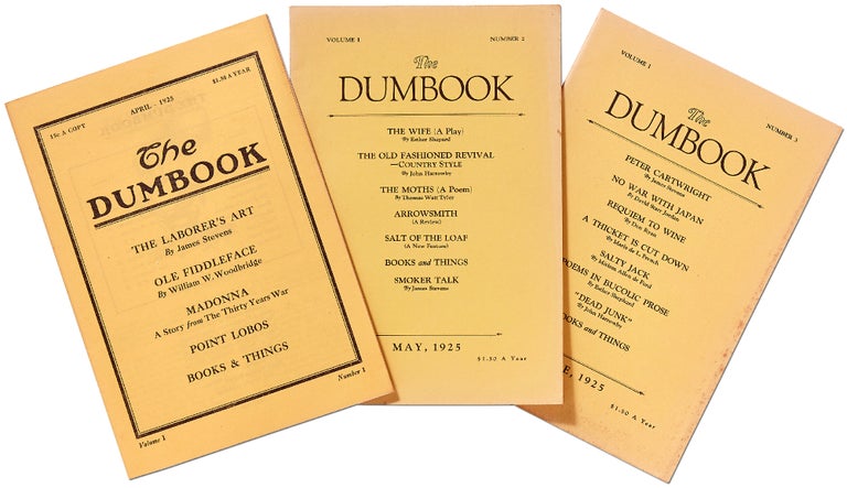 Item #397828 The Dumbook. Volume 1, Number 1-3. I. MARTEN, David Warren Ryder, ertraut.
