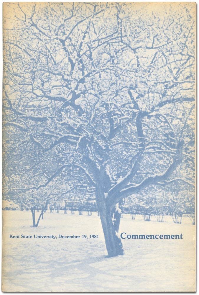 Item #398334 Commencement. Kent State University, December 18, 1981. John UPDIKE.