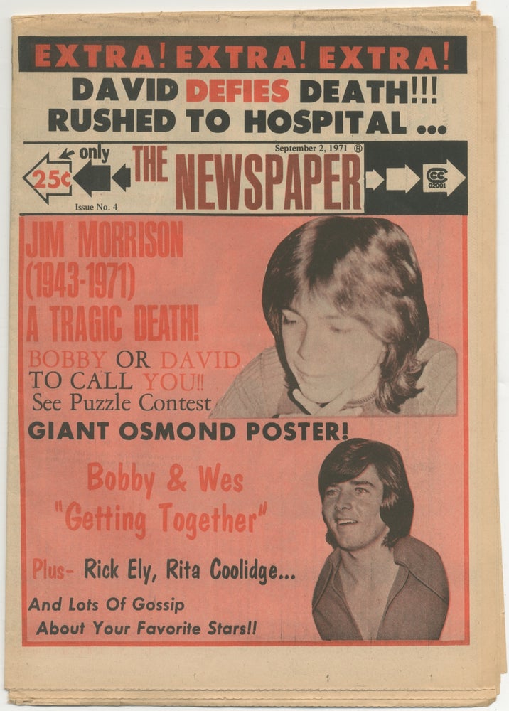Item #398585 The Newspaper. Issue No. 4. September 2, 1971