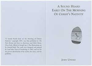 Item #398608 A Sound Heard Early on the Morning of Christ's Nativity. John UPDIKE.