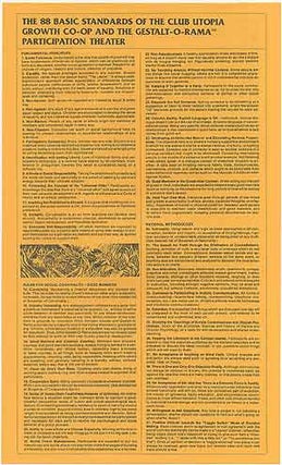 Item #398641 [Broadside]: The Basic 88 Standards of the Club Utopia Growth Co-op and the...