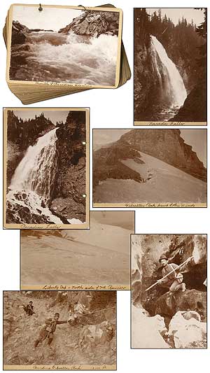 Item #399350 A Series of Albumen Photographs Recording an Early Ascent and Survey of Mount Rainier in August 1895. Walter Marsh BOSWORTH, Jr., John Peter Hartman, Ellison A. Lynn, Harry L. Copeland.