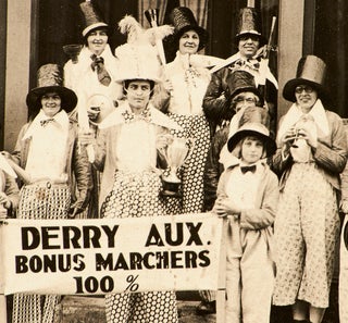 [Cabinet Photograph]: Derry Aux[iliary] Bonus Marchers 100% [Bonus Army]