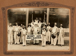 [Cabinet Photograph]: Derry Aux[iliary] Bonus Marchers 100% [Bonus Army]