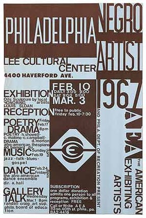 Item #400064 [Broadside]: Philadelphia Negro Artists 1967
