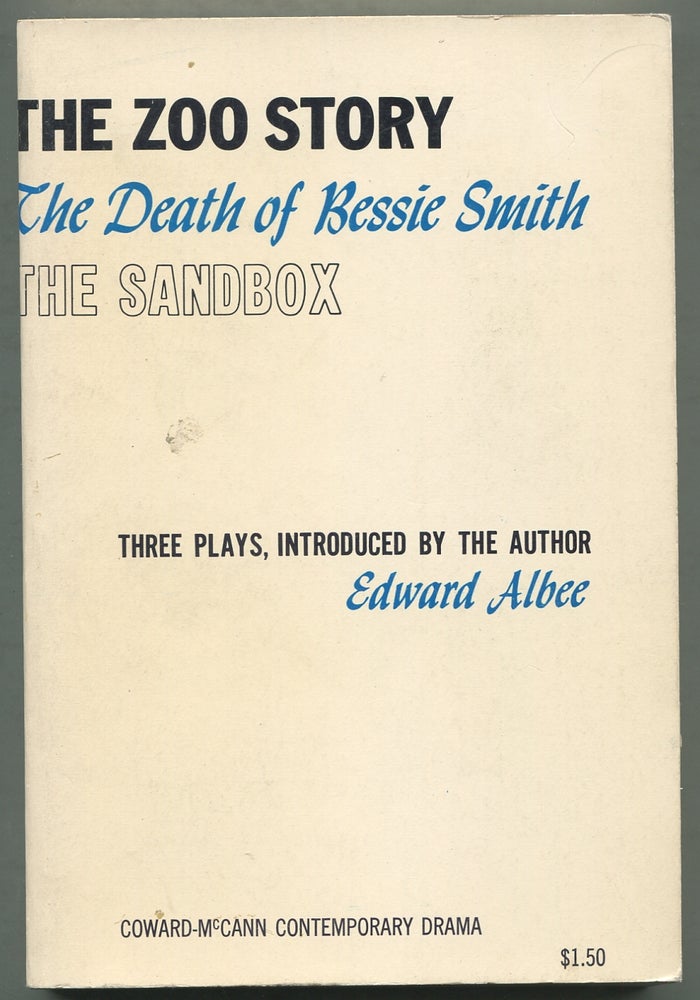 Item #400724 The Zoo Story, The Death of Bessie Smith, The Sandbox. Edward ALBEE.