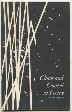 Item #400747 Chaos and Control in Poetry. Stephen SPENDER