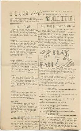 Item #401043 Douglass Bulletin – Issue No. 3, April 26, 1944. Countee CULLEN