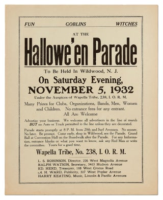 Item #401310 [Broadside]: Fun / Goblins / Witches at the Hallowe'en Parade to be held in...