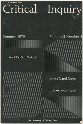 Offprint]: Artists on Artists: Jocoserious Joyce. Joyce Carol OATES.