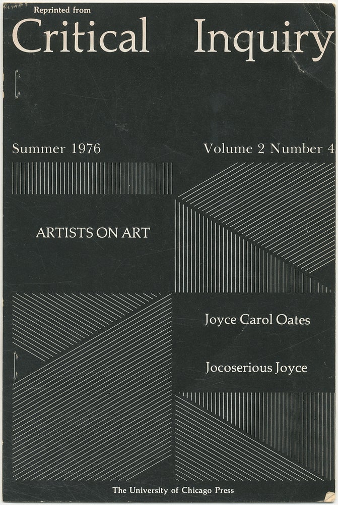 Item #402057 [Offprint]: Artists on Artists: Jocoserious Joyce. Joyce Carol OATES.