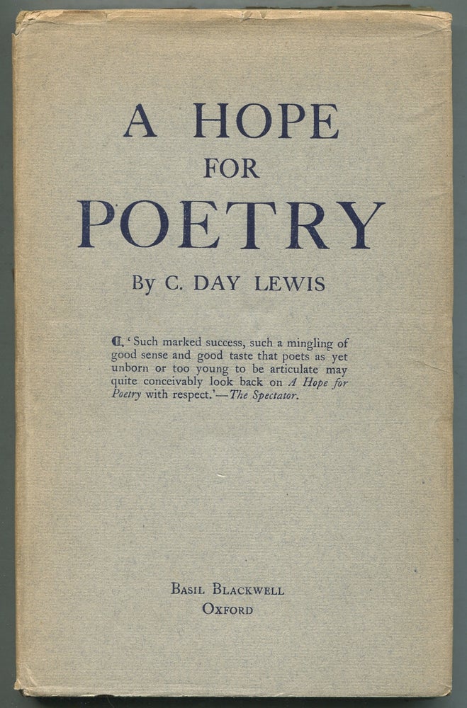 Item #402481 A Hope for Poetry. C. Day LEWIS.