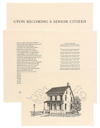 Item #402809 [Broadside proof]: Upon Becoming a Senior Citizen. John UPDIKE