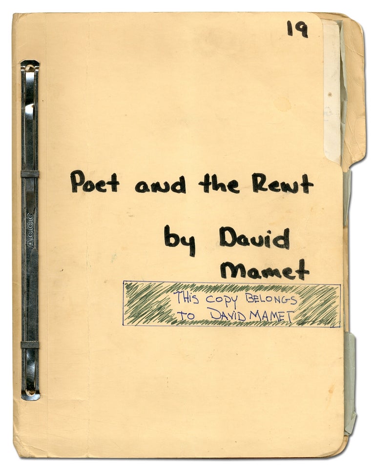 Item #402990 Poet and the Rent. David MAMET.