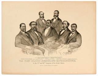 [Lithographs]: Five Currier and Ives Lithographs of Four Prominent African-Americans and a Portrait of "The First Colored Senator and Representatives"