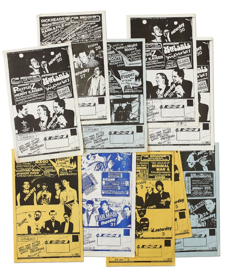 Item #403320 [Flyers]: Dirksen - Miller Production concert flyers for the local Bay Area punk scene. NO: 166,176,180,181,182,184,189