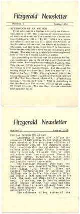 Item #403693 Fitzgerald Newsletter. Number 1 & 2. F. Scott FITZGERALD, Matthew J. BRUCCOLI