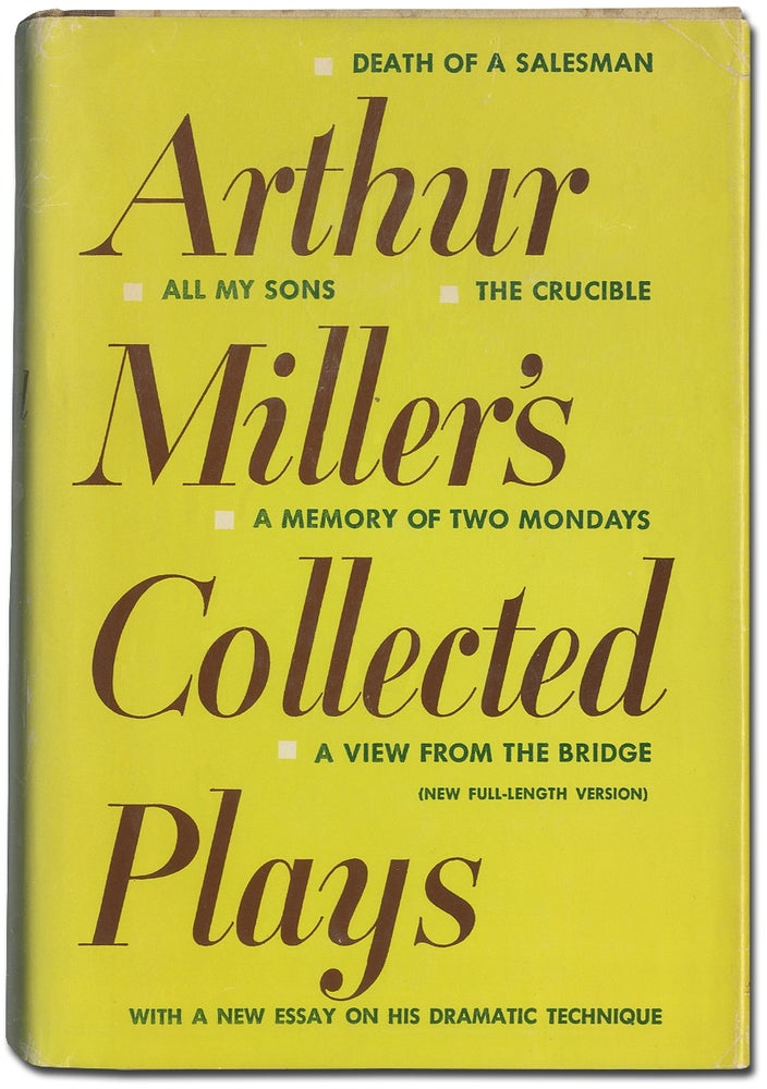 Item #404106 Arthur Miller's Collected Plays. Arthur MILLER.