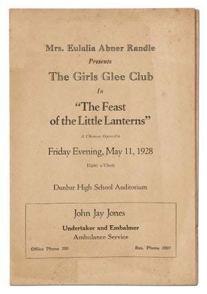 Item #404722 [Program]: Mrs. Eulalia Abner Randle Presents The Girls Glee Club in "The Feast of...