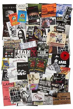 Item #405004 [Handbills]: Handbills and Postcards for Alternative Rock, Metal, and Electronic Music from California in the Early 2000s