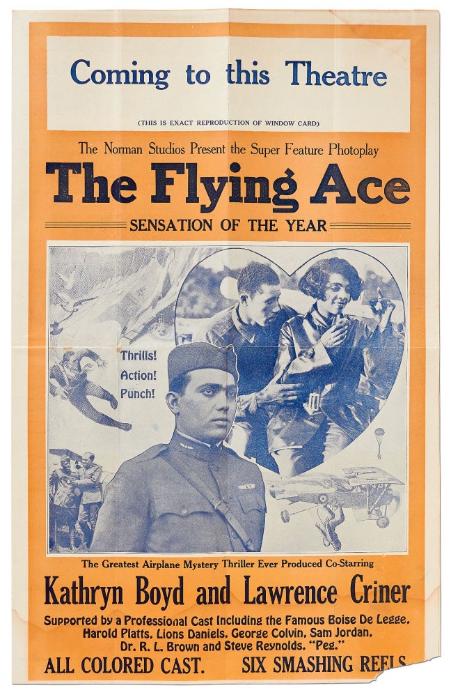 Item #405168 [Movie Press Book]: The Norman Studios Present the Super Feature Photoplay. The Flying Ace