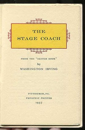 Item #405221 The Stage Coach. Washington IRVING