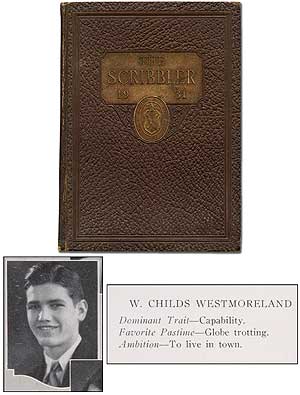 Item #40539 [High School Yearbook]: The Scribbler 1928, 1929, 1930, 1931. William WESTMORELAND.