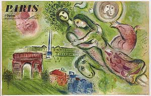 Item #406086 [Lithographic Poster]: Paris L'Opera le Plafond de Chagall (Romeo and Juliet). Marc...