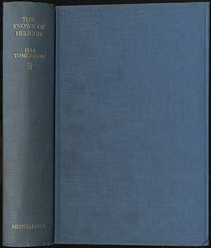 Item #406102 The Snows of Helicon. H. M. TOMLINSON.