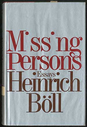 Item #407461 Missing Persons. Heinrich BOLL.