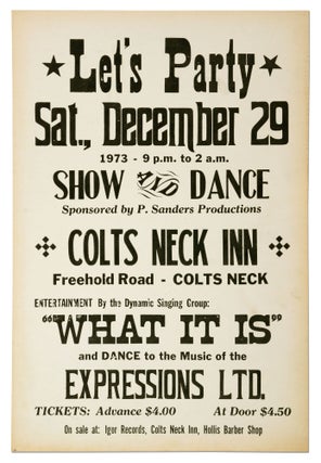 Item #407694 [Broadside]: Let's Party Sat., December 29, 1973... Colts Neck Inn... Entertainment...