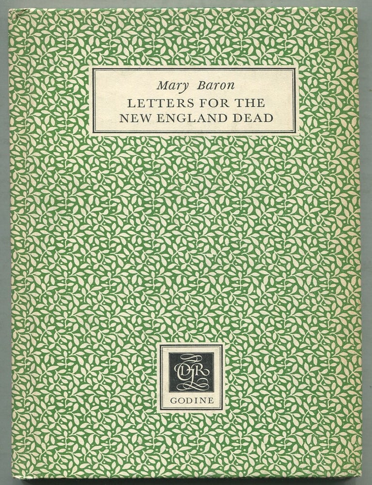 Item #408085 Letters for the New England Dead. Mary BARON.