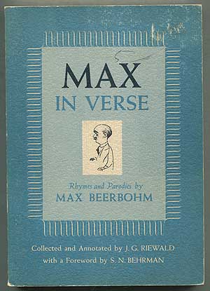 Item #408099 Max in Verse. Max BEERBOHM