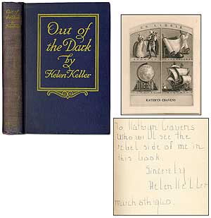 Item #408207 Out of the Dark: Essays, Letters, and Addresses on Physical and Social Vision. Helen KELLER.