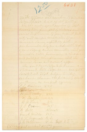 Item #408749 [Manuscript]: Petition to Found a Chapter of an African-American Fraternal Lodge in...