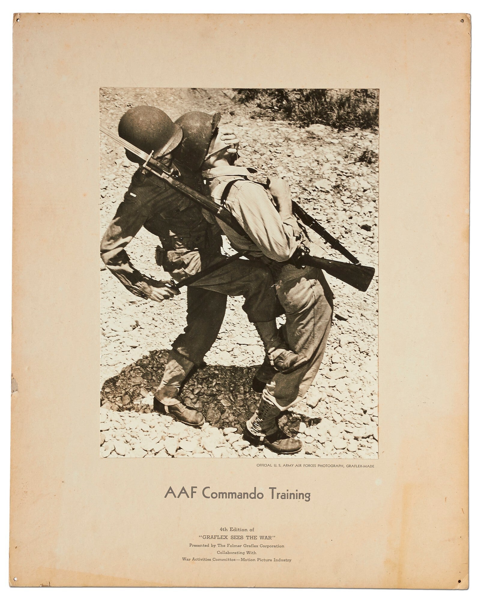 Commando Training Poster Advertising Poster : AAF Commando Training. 4th Edition of Graflex Sees ...