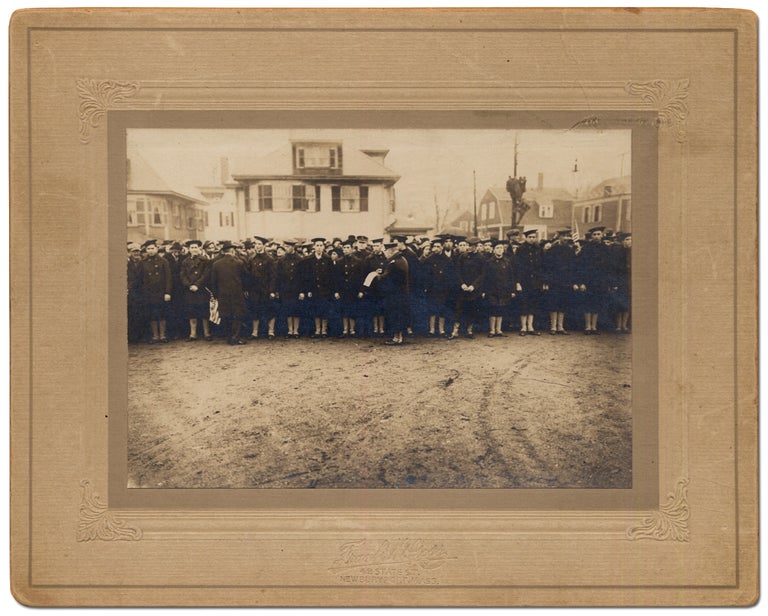 Item #409721 [Photograph]: The Newburyport, [Massachusetts] "Forty & Eight" Naval Unit departing for France in July, 1917, after the Declaration of War