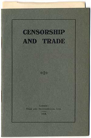 Item #409799 Censorship and Trade