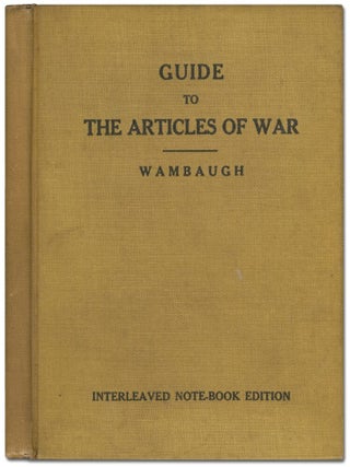 Guide to the Articles of War Prepared for the Reserve Officers Training Corps of Harvard University