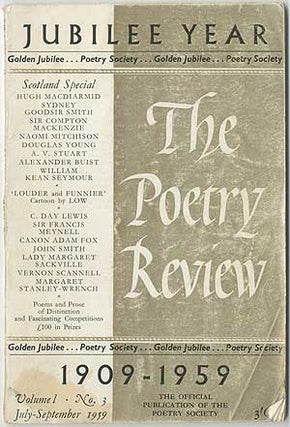 Item #409903 The Poetry Review – July-September 1959 (Volume I, Number 3) Golden Jubilee. Hugh...
