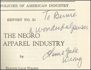 The Negro in the Apparel Industry